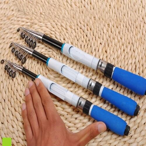 AS Portable Mini Fishing Rod CarbonTelescopic 1m1.2m1.5m1.7m1.9m Spinning Fishing Rod Reel Pole Bait casting Reel Rod