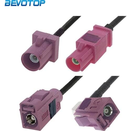 Violet Fakra H Cable RAL 4003 Male Female RG174 Pigtail RF Coaxial Extension Cord Adapter for Radio Controlled Parking Heating