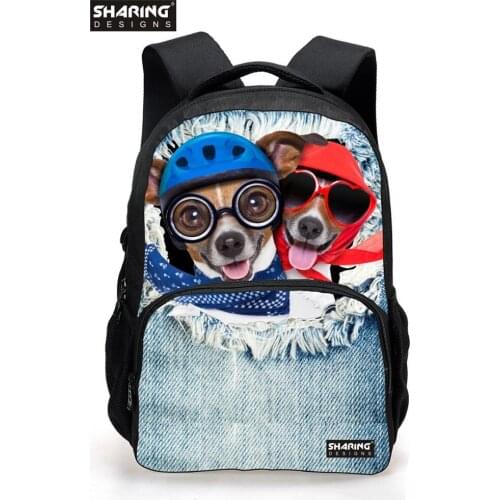 2017 New Animal Printing Backpacks for Teenager Girls Cute Pug Dog Head Women Backpacks Casual Travel Bolsas Mochilas Femininas