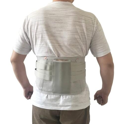 Orthopedic Tourmaline Self-heating Magnetic Steel Bone Medical Bar Waist Widen Belt Lumbar Support Back Brace Belt With 3pcs Pad