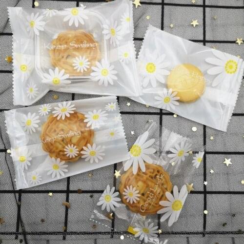 100pcs Heat Seal Bag Baking Plastic Packaging Pouch Food Snack Pack Bag Matte Clear Biscuit Cranberry Cookies Candy Package Bags