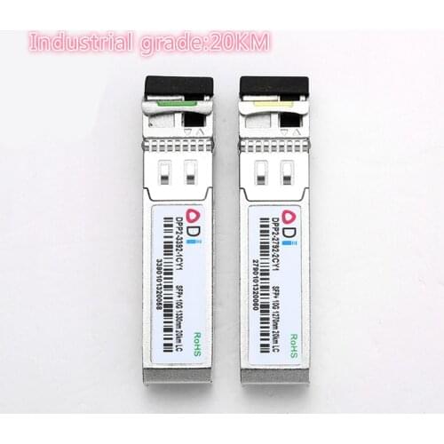 SFP 10G LC 20KM 1270nm/1330nm Industrial grade Single Fiber SFP Optical Module SFP Transceiver Industrial grade -40-85 Celsius
