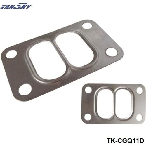 10PCS/LOT T3 T34 T35 T38 Twin Entry Divided Turbo Manifold Turbine Inlet Gasket 304 Stainless Steel TK-CGQ11D