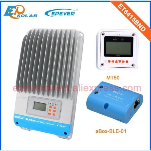 60A solar regulator MPPT bluetooth wireless adapter for Android Phone APP Free Shipping MT50 meter ET6415BND 48V 36V automatic