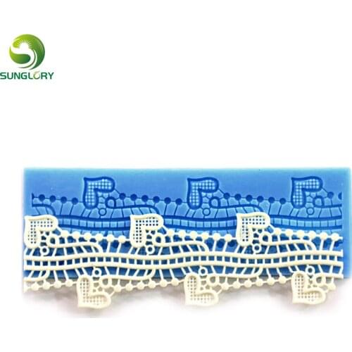 Heart Silicone Sugar Lace Mat Baking Tools Fondant Cake Mold Love Pattern Cake Lace Mat Wedding Decoration Bakeware Kitchen Mold