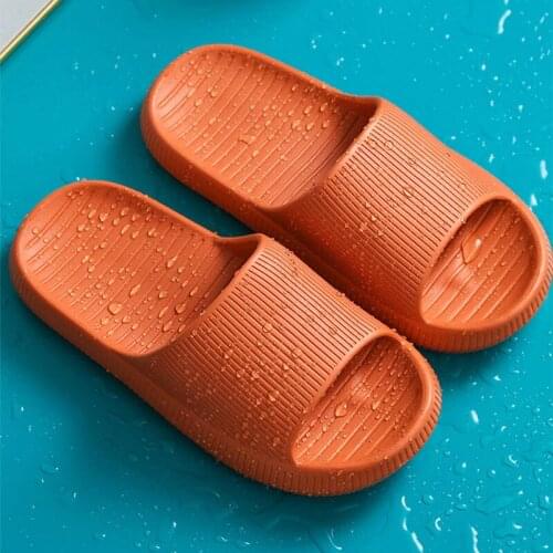 Women Thick Platform Slippers Summer Fashion EVA Soft Sole Beach Slide Sandals Men Couples Indoor Bathroom Anti-Slip Shoes Home