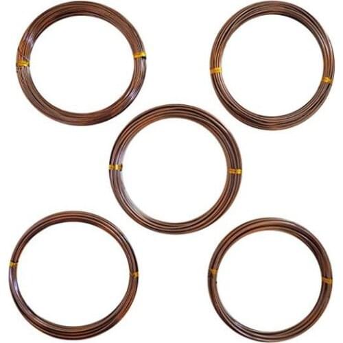 Anodized Aluminum Bonsai Training Wire 5-Size Starter Set-1.0mm,1.5mm,2.0mm,2.5mm,3.0mm(147 Feet Total)(5 Sizes,Coffee)