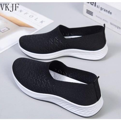 2021 Woman Vulcanize Shoes Flats Non Slip Women Summer Sneakers Solid Color Low-top Loafers Lightweight Walking Running Shoes