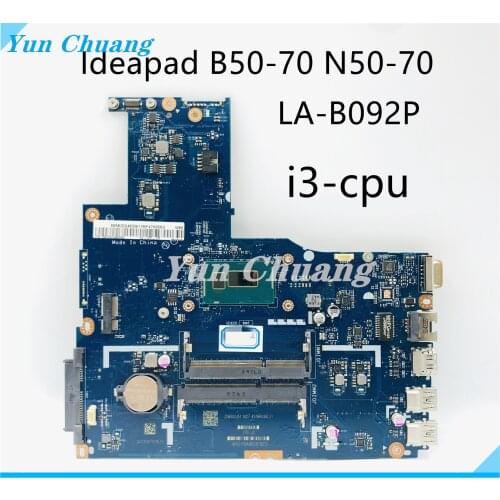 ZIWB2/ZIWB3/ZIWE1 LA-B092P for Lenovo B50-70 N50-70 notebook motherboard 5B20G40929 CPU i3 4005U DDR3 100% test work