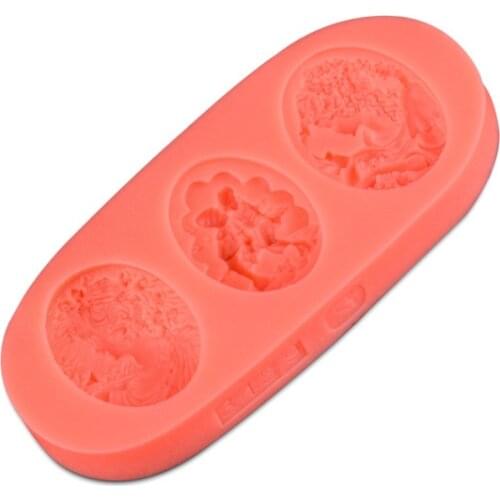 1PCS Head Portraits Shower Party Fondant molds,silicone Mold soap,candle moulds,sugar Craft tools,chocolate moulds,bakeware D141