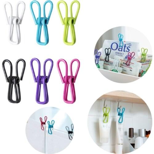10pcs Color Multifunctional Clothespin Fixed Photo Clip Creative Non-Slip Clothes Clip Sealing Clip Snack Sealing Clip