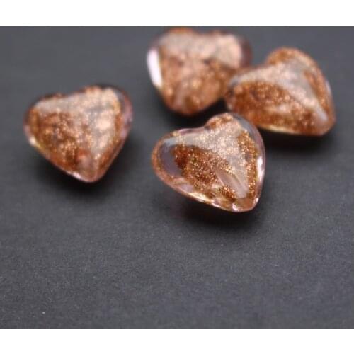 10pcs/lot Handmade LampworkGlass beads Heart Shape 16mm Beads Light Pink color for jewelry making