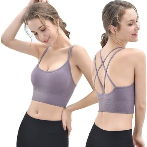 2020 Breathable Yoga Bra Tops Fitness Women Shockproof Sports Bra Workout Running Sportswear Underwear Sexy Sport Brassiere Top