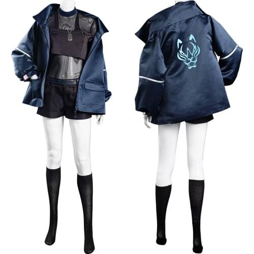 2020 LOL KDA Groups Akali The Rogue Assassin Cosplay Costume Coat Vest Outfits Halloween Carnival Suit