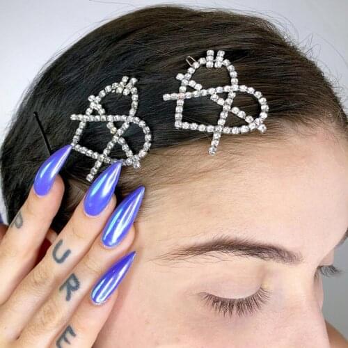 Igirl Exclusive harajuku Rhinestone heart hair accessories barette perle pearl hair clip wedding hair accessories