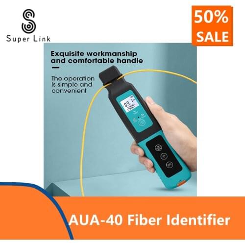 Free shipping AUA-40 fiber identifier with built-in 10mw visual fault locator 800-1700nm SM MM Ray identifier fiber identifier
