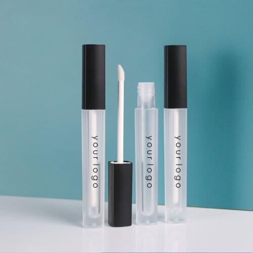 Lipgloss Frosted Container Private Label on Bottle Cosmetics Lip Gloss Tube Packaging 4.5ml Square ShapeBulk Accept Dropshipping