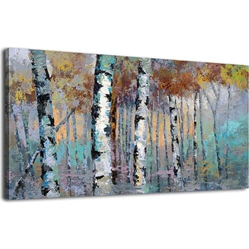 Large Abstract Birch Forest Diamond Painting Diy 5d 100% Drill Picture Of Rhinestone Embroidery Full Mosaic Wood Landscap EE2022