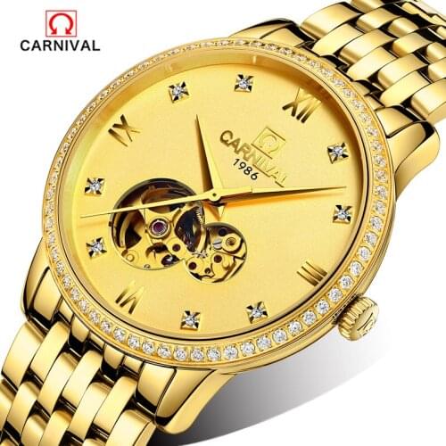 CARNIVAL Watch men Small second dial Sapphire waterproof Mechanical Watches New Fashion Tourbillon Men Watch Top brand Automatic
