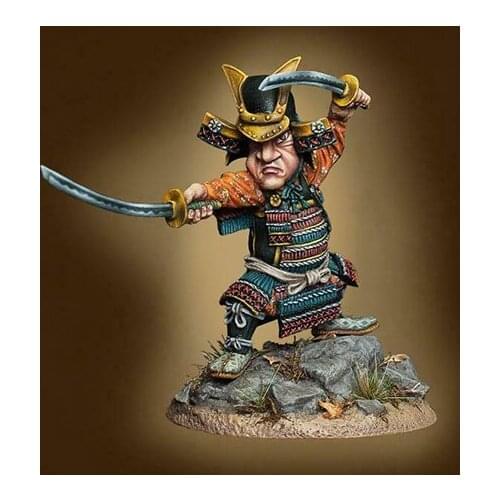 New Unassembled 1/35 41mm ancient man Samurai with base Resin Figure Unpainted Model Kit