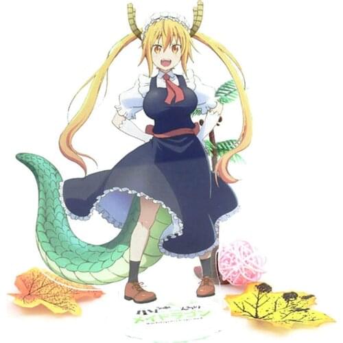 Miss Kobayashis Dragon Maid Anime Toy Double Sided Plastic Action Figures Toy High Quality Collection Model Toys 21cm