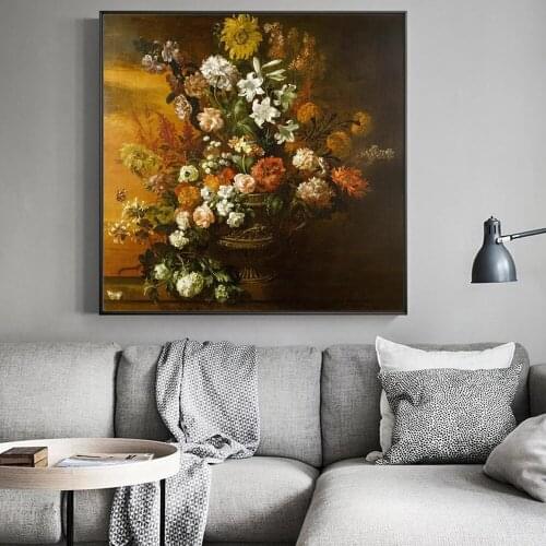 Impressionist Flowers Oil Painting Print On Canvas Home Decor Wall Art Flowers Cuadros Picture Poster And Print For Living Room