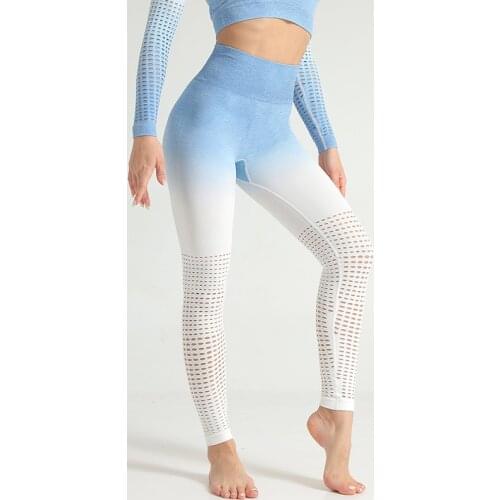 Push Up Seamless Sports Yoga Leggings Compression High Waist Gym Hollow Yoga Pants Running Workout Fitness Sports Tights