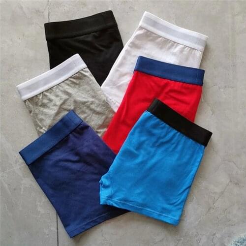 Fashion Colorful Casual Cotton Men Short Boxers Male High Quality Solid Brand Underwear MU200R-1