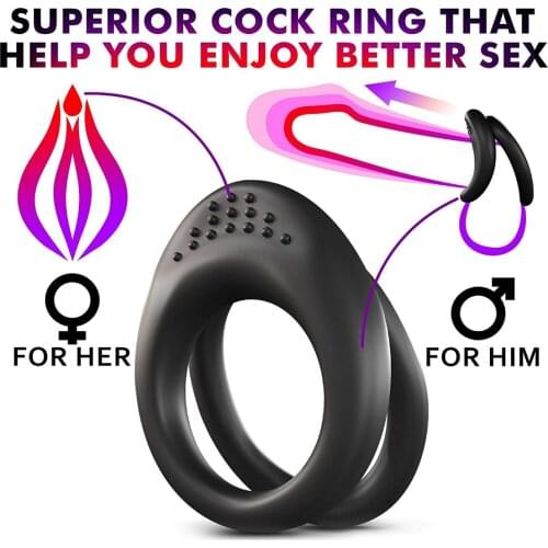 Mens silicone vibrator Penis Rings Sex Toys for Men lasting Cage Audlt Games Products Couples Tools Strapon Machine Erotic Shop