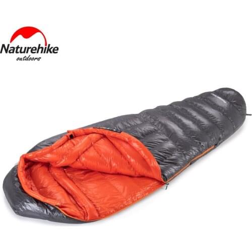 Naturehike New Sleeping Bag 90% Filled Goose Down Mummy Thicken Windproof Warm Winter Down Sleeping Bag Ultralight 800FP