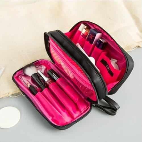 Nylon Fan-shaped Cosmetic Bag Women Travel Make up Toiletry Bag Fashion Necessaries Makeup Organizer Case