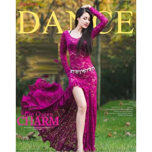 New adult sexy lace oriental dance belly dance costume female belly dance suit dancer wear free shipping