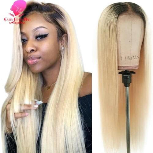 13x4 13x6 1B 613 Blonde Ombre Color Brazilian Straight Wig Long Pre Plucked Glueless Lace Front Human Hair Wigs for Black Women