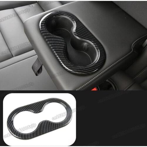 Lsrtw2017 Car Rear Row Armrest Water Cup Frame Trim Decoration for Cadillac Xt4 2018 2019 2020 2021 Accessories Auto Styling