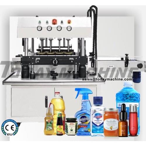 Full Automatic Round Fixed Point Cosmetic Bottle Sticker Mineral Water/Washing/Rinsing Bottling Filling Capping Label Mchine