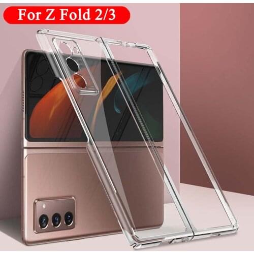 Shockproof Case For Samsung Galaxy Z Fold 3 Fold2 Flip 3 PC Hard Cover For Galaxy Z Fold 2 ZFold3 Bumper Clear Protector Case