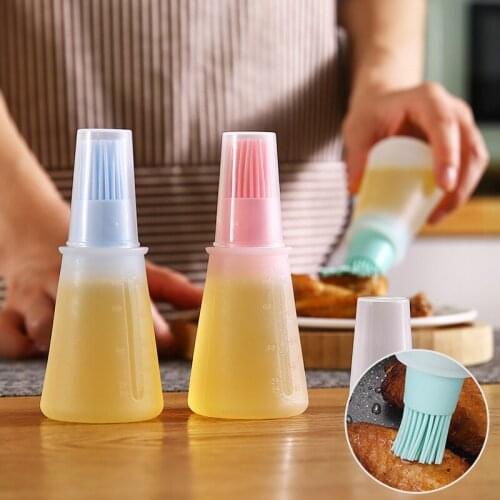 1Pcs Silicone Oil Bottle Brush High Temperature Resistance Barbecue Brush BBQ Cooking Baking Tool Home Outdoors Camping Supplies