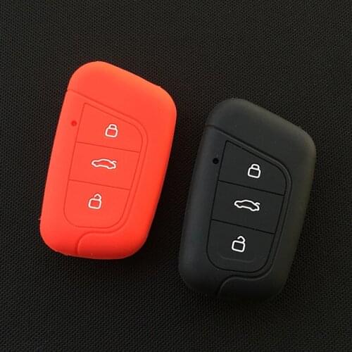 Silicone Car Key Cover Case For Chery eq1 Smart Remote Key Holder Sets 3 Button Case Car Interior Accessory