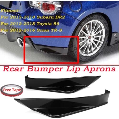 1set TS Style Car Rear Bumper Splitter Lip Diffuser Spoiler Cover Trim Add-On For Subaru BRZ Sti 2013-2018 For Toyota 86 For Sci