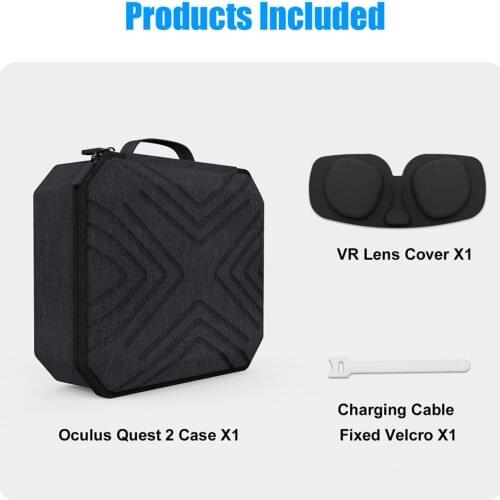 Storage Bag for Oculus Quest 2 VR Glasses Shockproof Carrying Case Storage Box for Oculus Quest 2 VR Headset Accessories