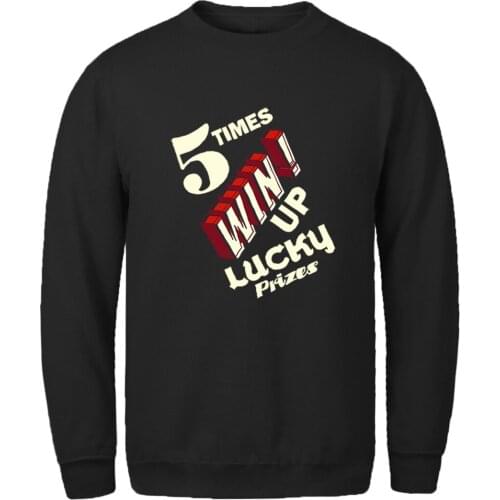 Mens Sweatshirt 5 Times Win Up Luck Streetwear Male Hoodie Vintage Leisure Standard Mans Clothing Retro Fall Supoleron Hombre