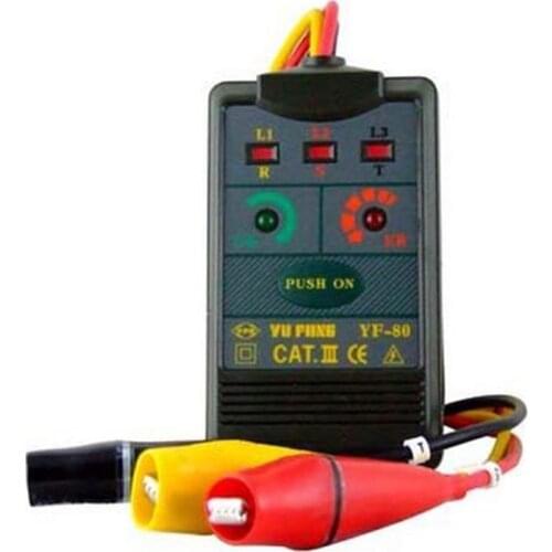 TENMARS YF-80 Phase Rotation Tester Use For Phase Open-Circuit Detection by Indicator,Three Different Rating Are Proper Phase