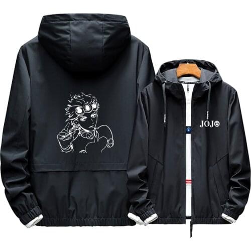 JoJos Bizarre Adventure Cosplay Role Jonathan Joestar Hoodie Noctilucent Print Zipper New Fashion Hot Popular Warm Jacket
