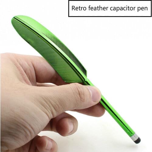 Universal Tablet Touch Screen Pen Styluses Capacitive Pen Fashion Feather Shape Plastic Painting Mobile Phone Capacitance Pen