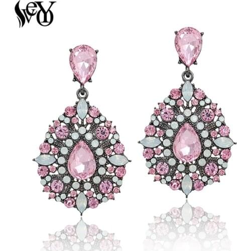 VEYO Full Of Rhinestone Crystal Drop Earring Luxury Earrings Vintage High Quality Jewelry