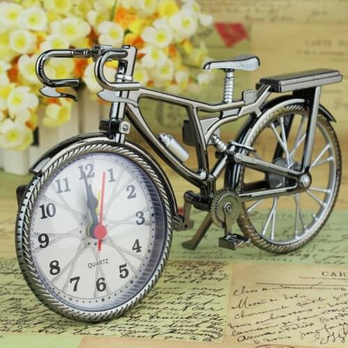 1Pcs Creative Fashion Retro Bicycle Appearance Alarm Clock Classic Delicate Antique Style Clocks Home Decoration