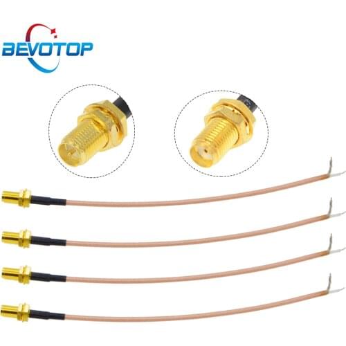 100pcs One End SMA / RP SMA Female RG316 Cable for PCB Soldering for WIFI Wireless Router GPS GPRS Low Loss Jackplug Connector