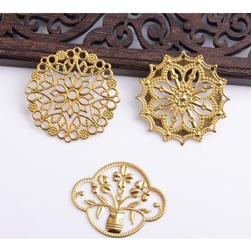 20 Pieces/Lot Copper Filigree Crafts Sheet Metal DIY Accessories Used For Headwear Tiaras Making
