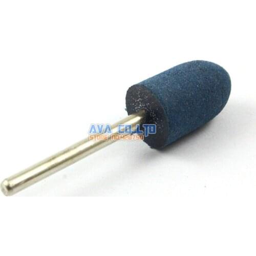 30 Pieces 12x19mm Blue Bullet Mounted Rubber Polishing Point Grinding Bit 3mm Shank