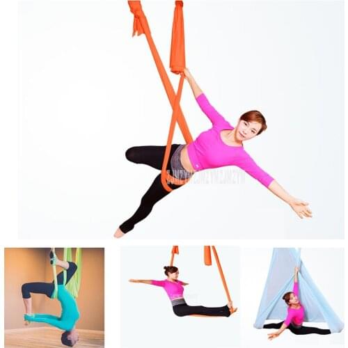 4m/5m/6m/7m Aerial Yoga Hammock Swing Inversion Anti-gravity High Strength Decompression Exercises Hammock Home Gym Hanging Belt